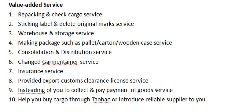 Car Parts of Customs Clearance Service in China